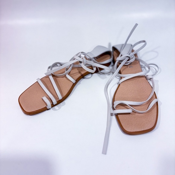 OFFICE LONDON Beige Lace-Up Flat Sandals | Size 38 * - Picture 5 of 9